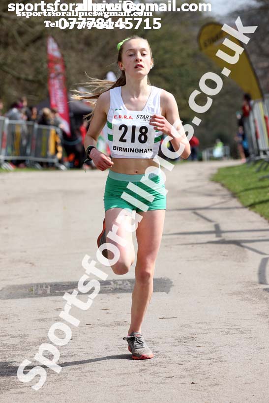 Girls under-15s 5k road race, 2018 ERRA Under-17s and Under-15s 5k Champs, Sutton Coldfield. Photo: David T. Hewitson/Sports for All Pics